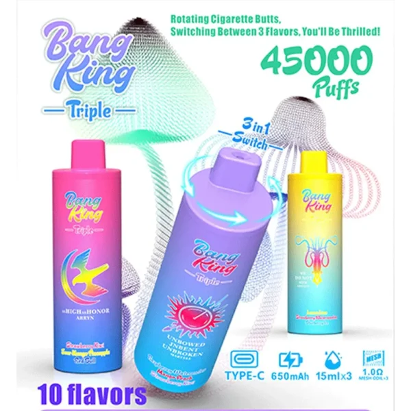 Bang King Triple 45000 Puffs - Egyszeri Vape nagykereskedelemben