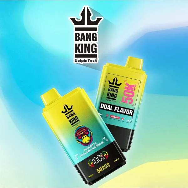 Bang King 50000 Puffs 50k Egyszer használatos e-cigaretta kettős ízzel, okos képernyővel