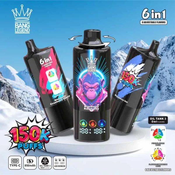 Bang Legend 150K Puffs - Az új generációs 6 az 1-ben eldobható e-cigi